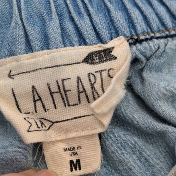 L.A. Hearts Denim Chambray Button Front Skirt Medium - Picture 3 of 8